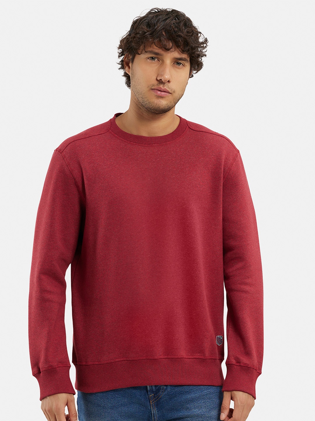 

Jockey Combed Cotton Rich Fleece Sweatshirt with StayWarm Technology-US92, Maroon