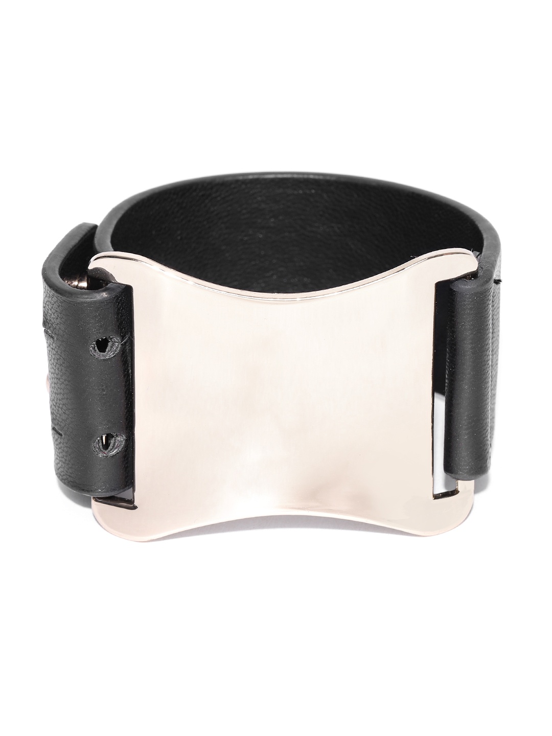 

MANGO Black & Gold-Toned Wraparound Bracelet