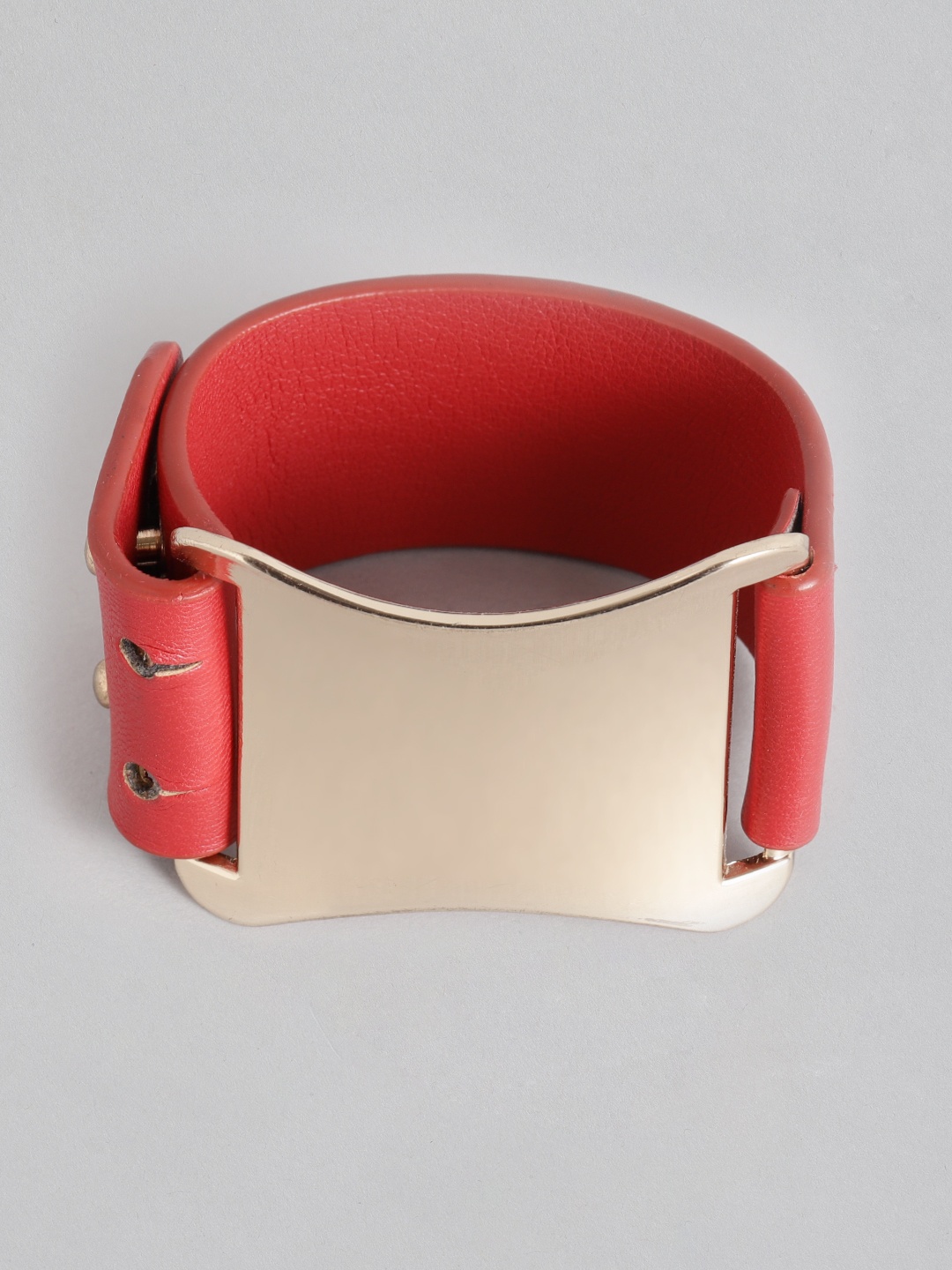 

MANGO Red & Gold-Toned Cuff Bracelet