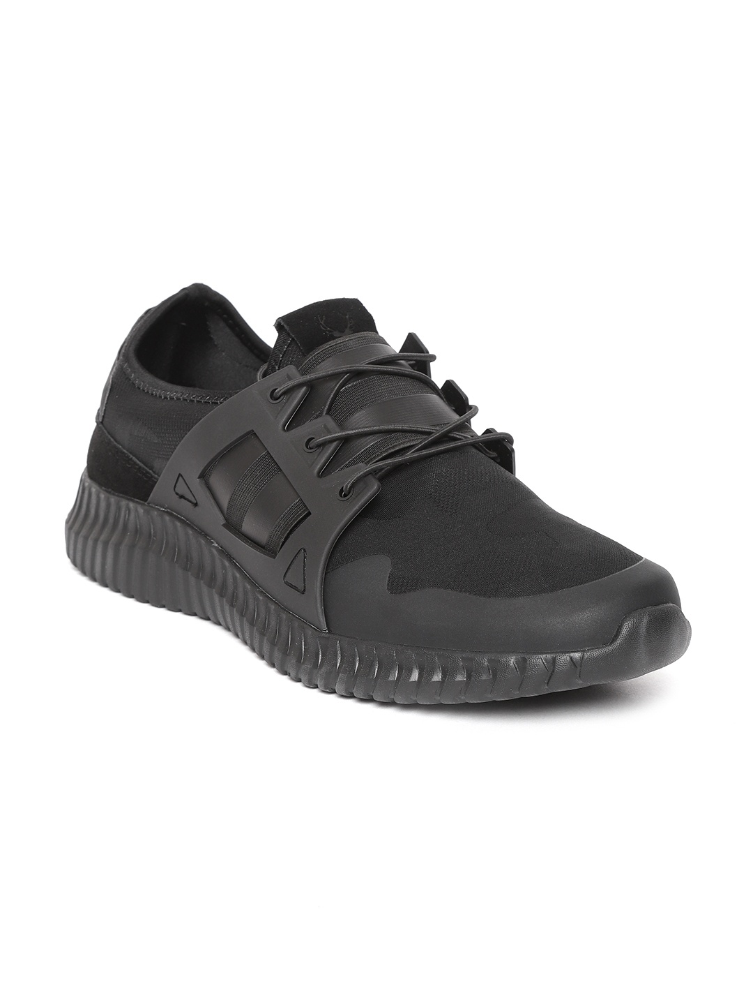 

Allen Solly Men Black Camouflage Woven Design Sneakers