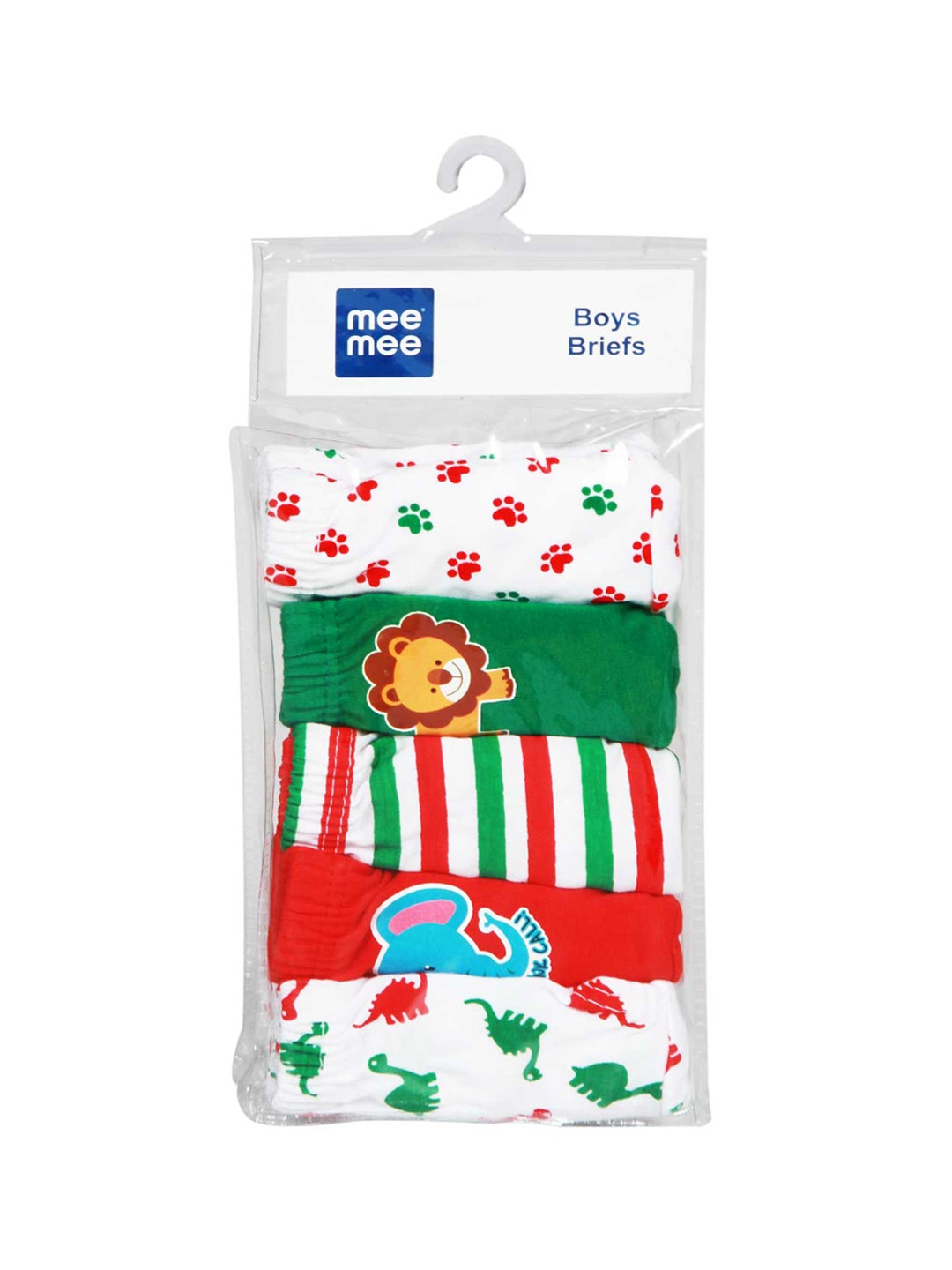 

MeeMee Boys Pack of 5 Assorted Briefs BAKL01BRIEFSPK5