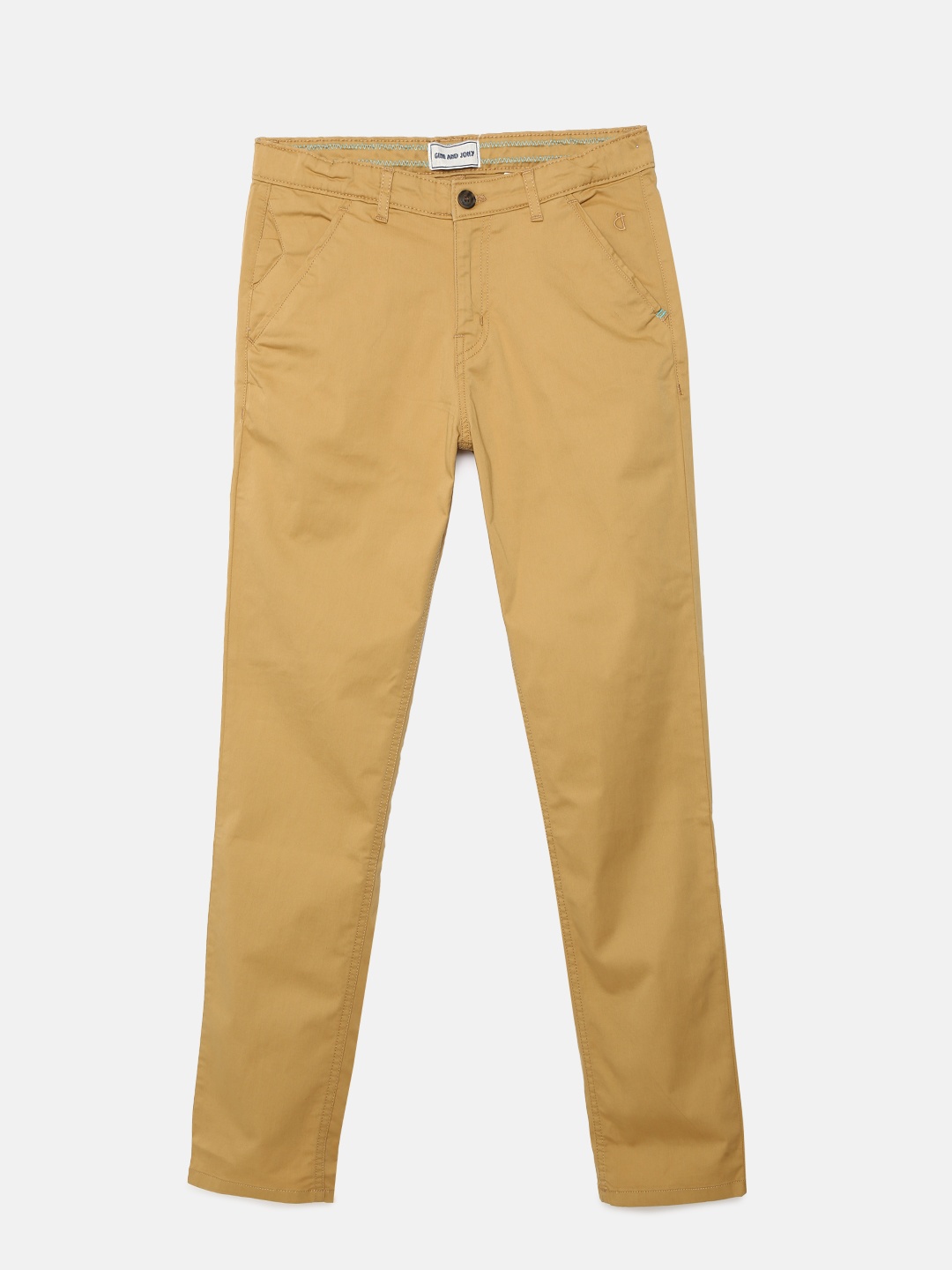 

Gini and Jony Boys Yellow Regular Fit Solid Chinos