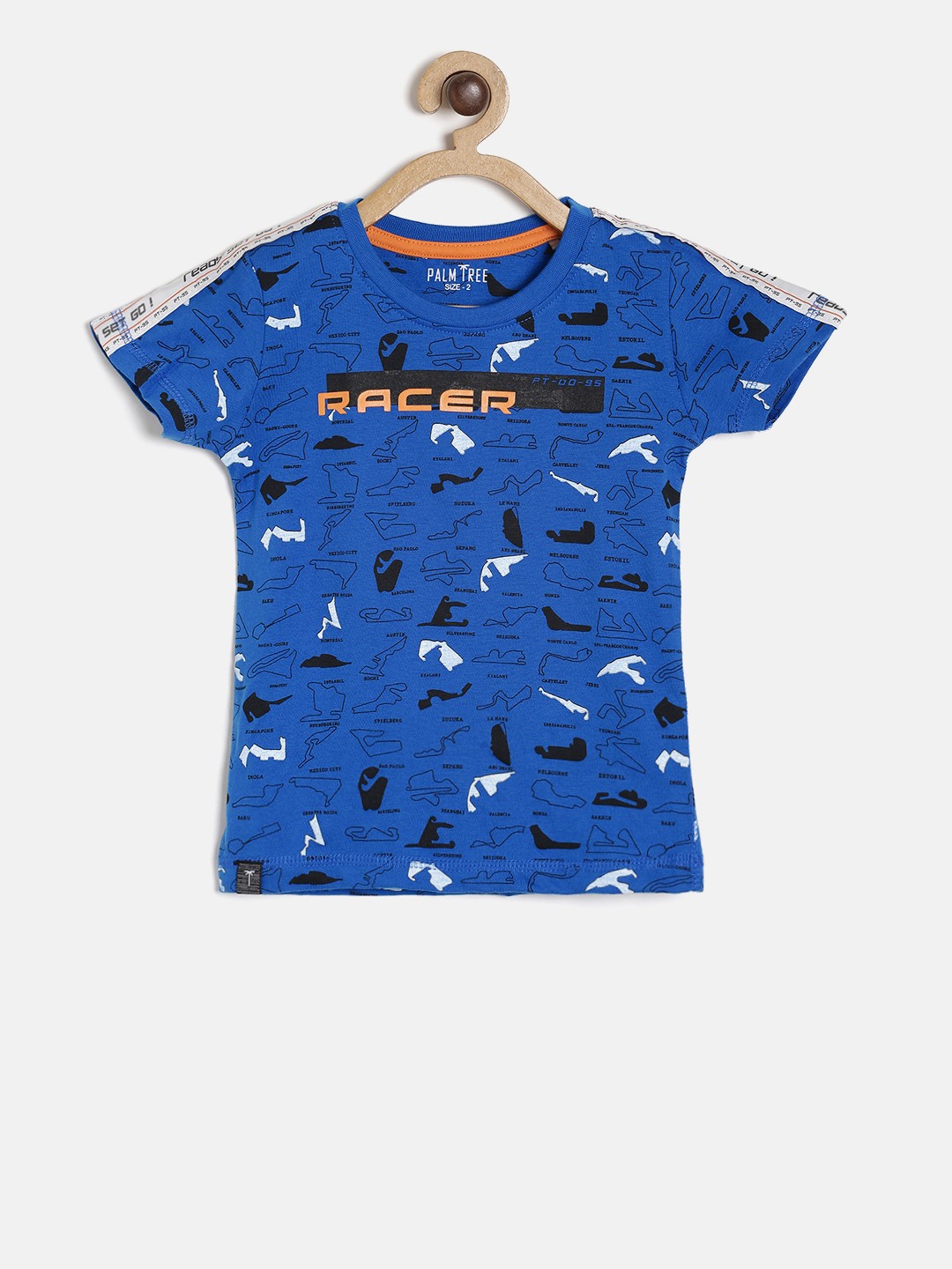 

Palm Tree Boys Blue Printed Round Neck T-shirt