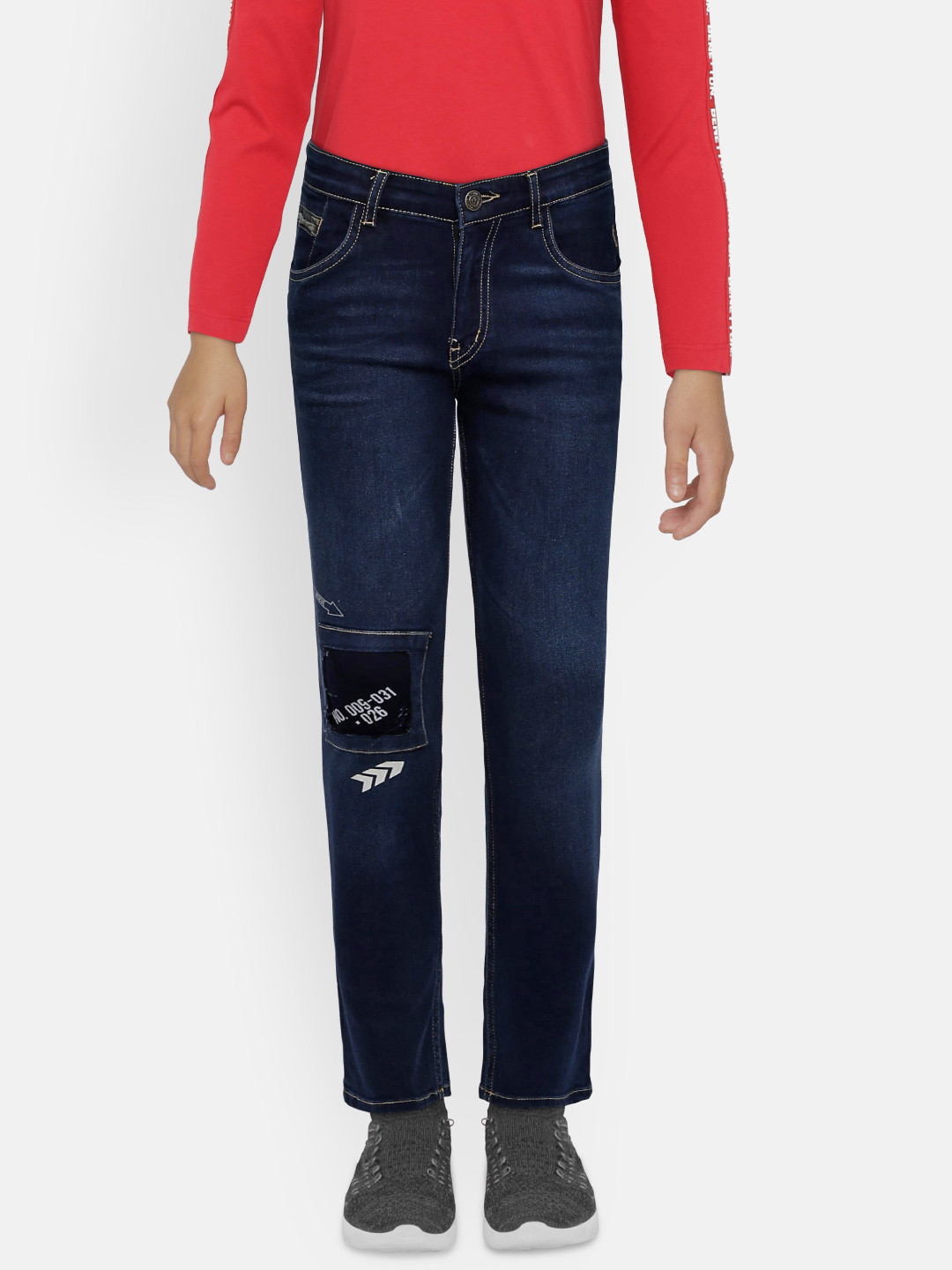 

Gini and Jony Boys Navy Blue Regular Fit Mid-Rise Clean Look Jeans
