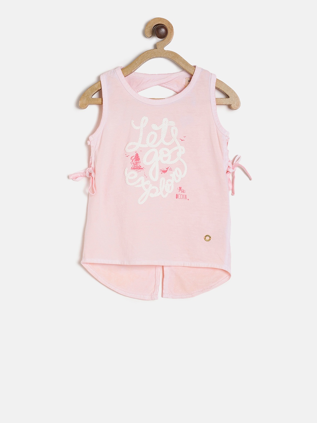

Gini and Jony Girls Pink Printed Top