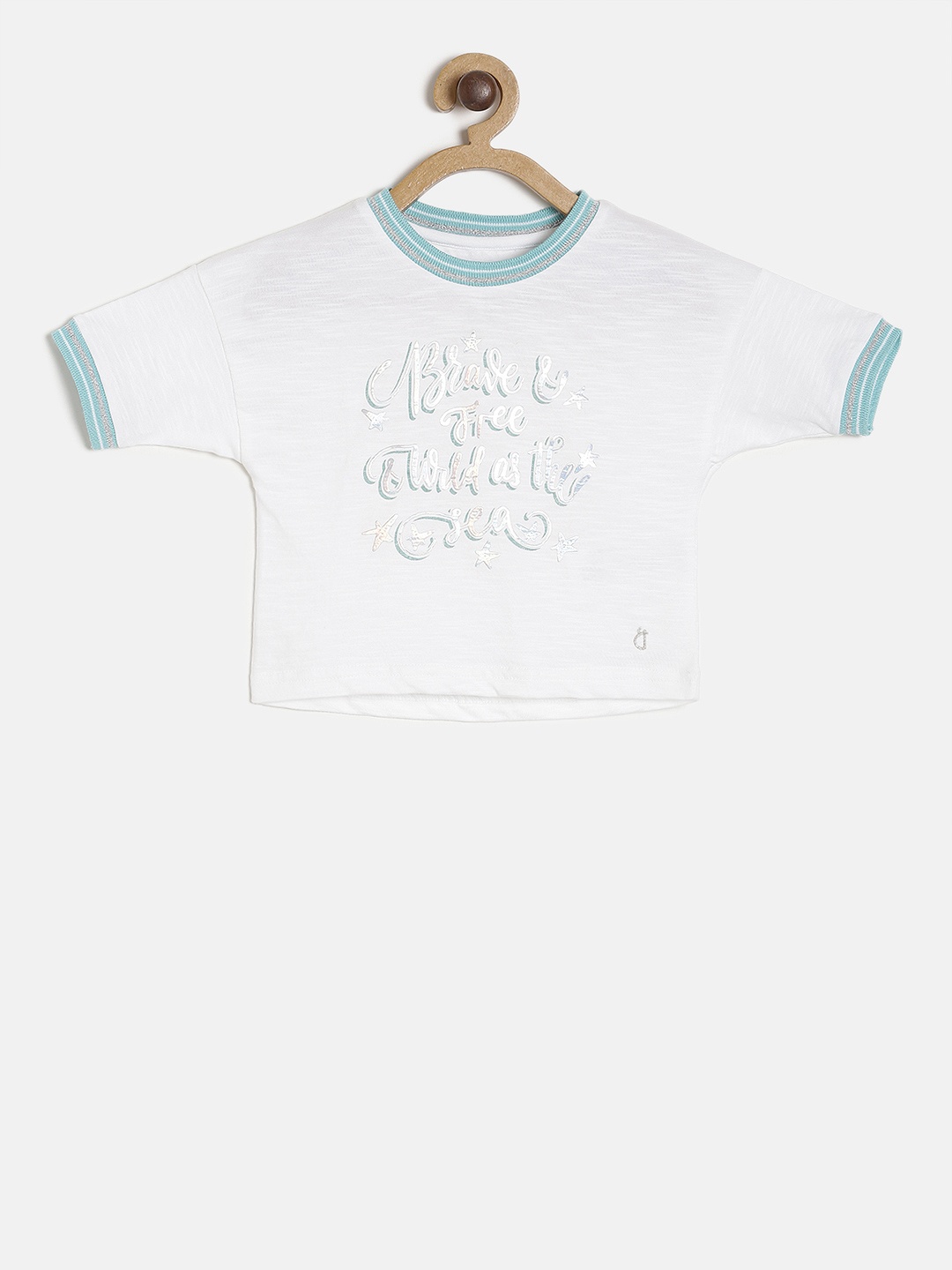 

Gini and Jony Girls White Printed Top