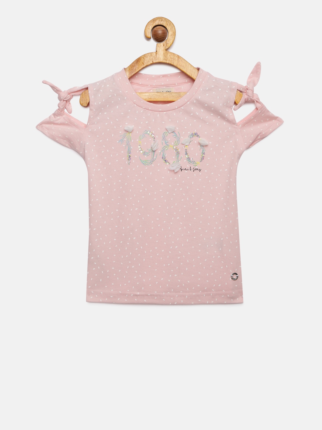 

Gini and Jony Girls Pink Printed Top