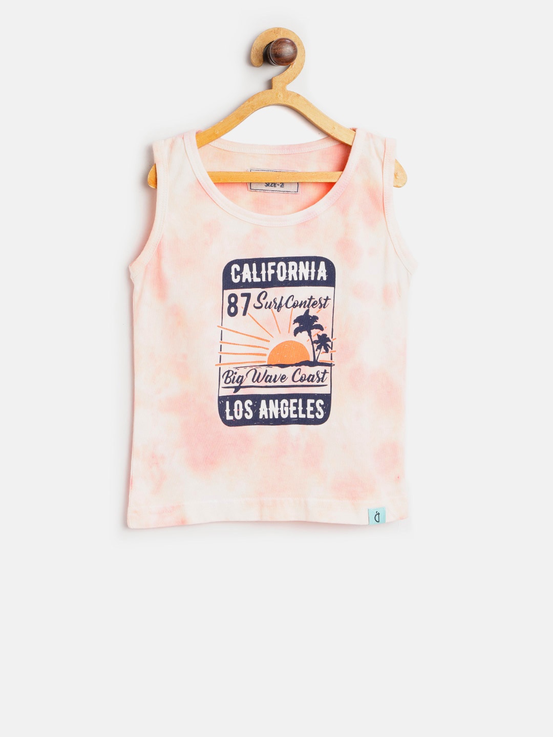 

Gini and Jony Boys Peach-Coloured Printed Round Neck T-shirt