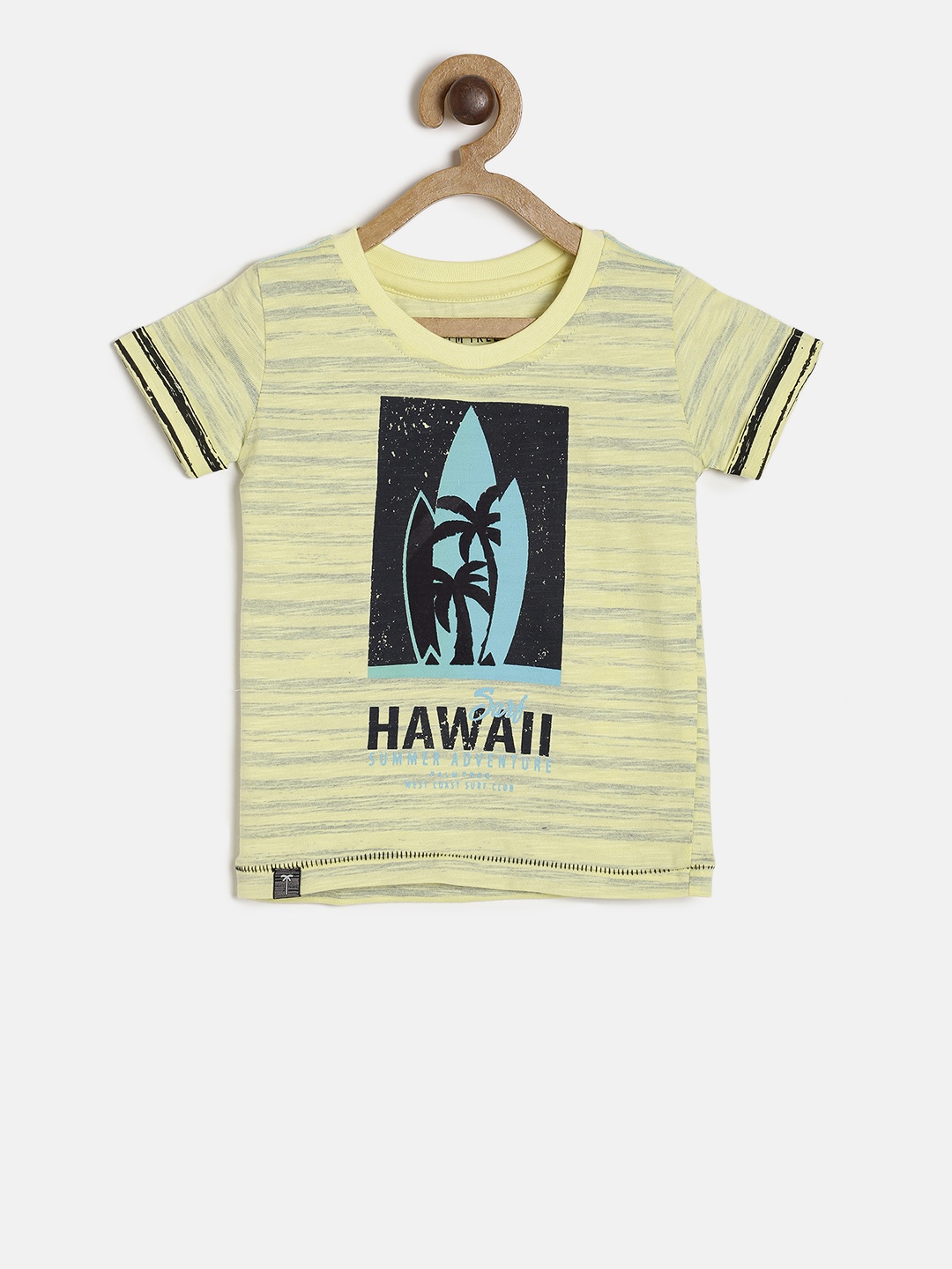 

Palm Tree Boys Yellow Printed Round Neck T-shirt