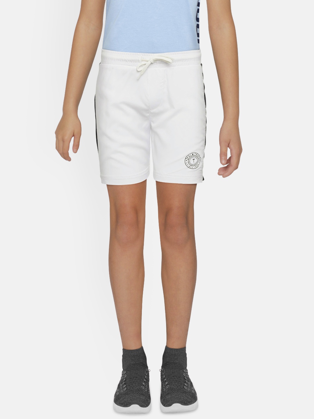 

Palm Tree Boys White Solid Regular Fit Sports Shorts