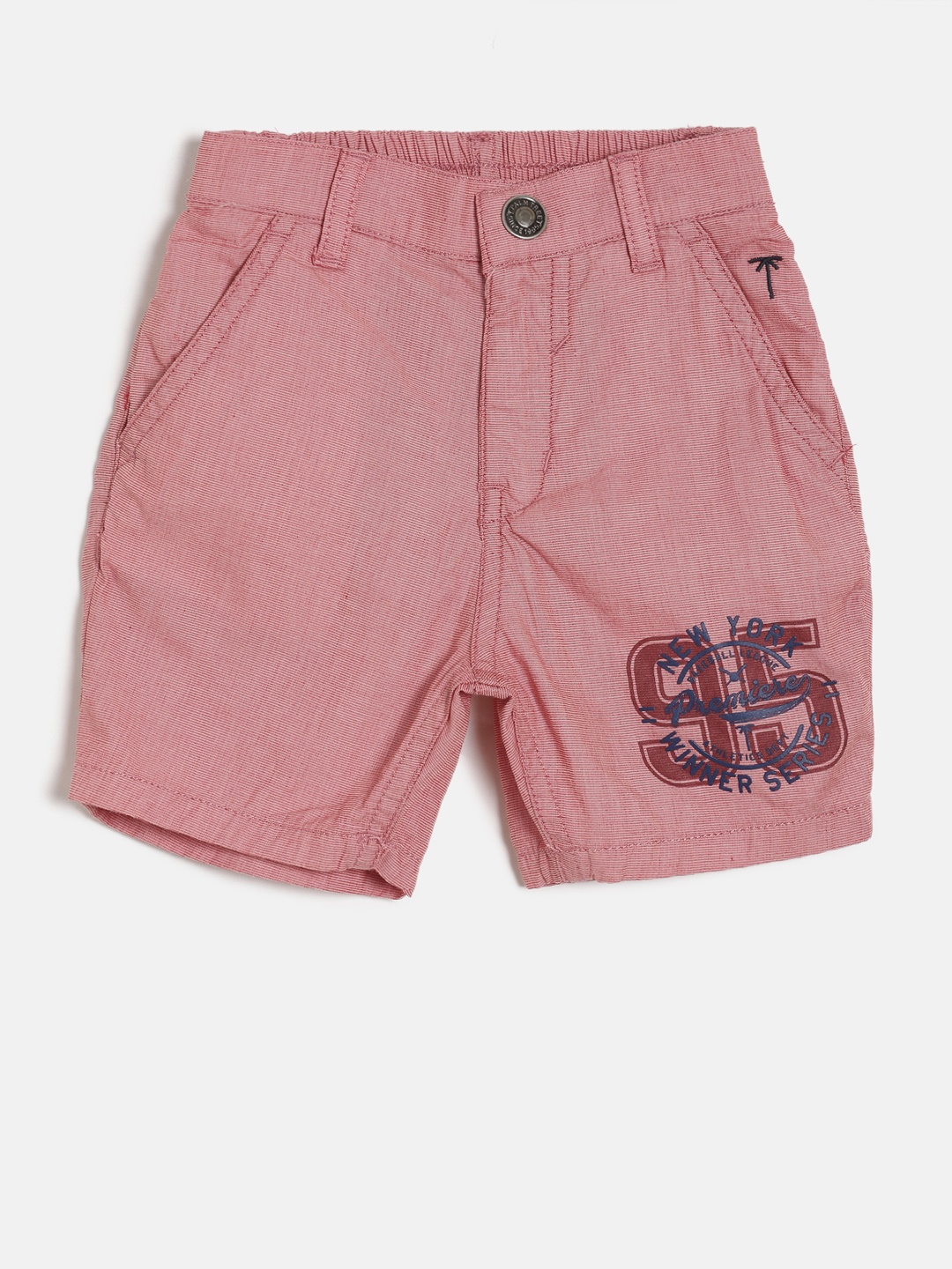 

Palm Tree Boys Red Solid Regular Fit Shorts