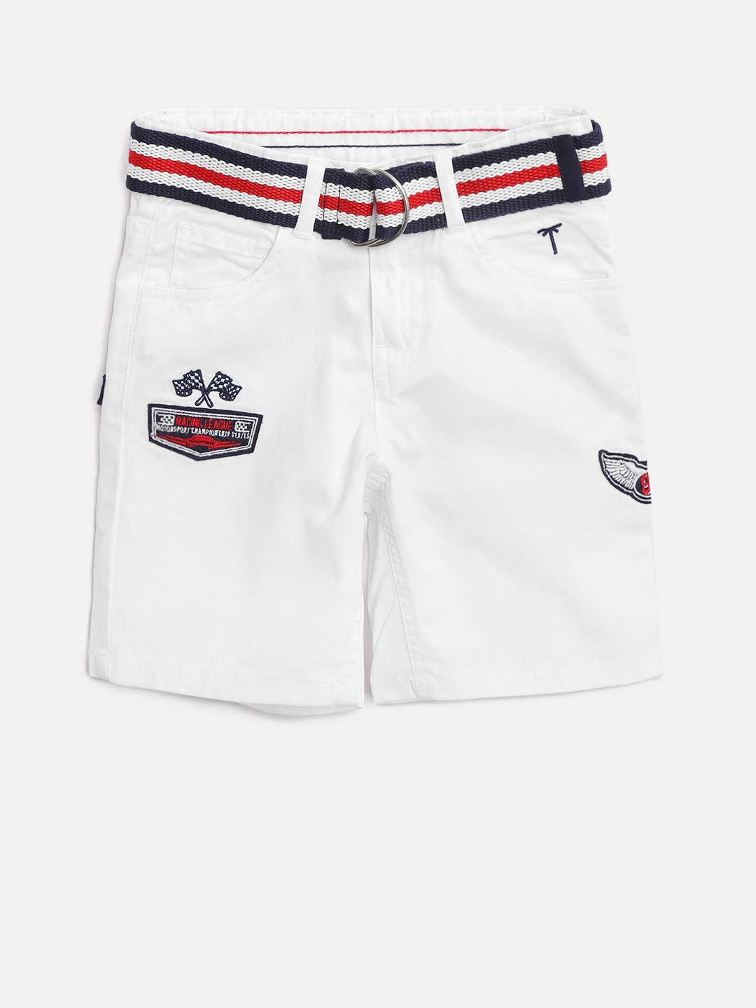 

Palm Tree Boys White Solid Classic Fit Shorts