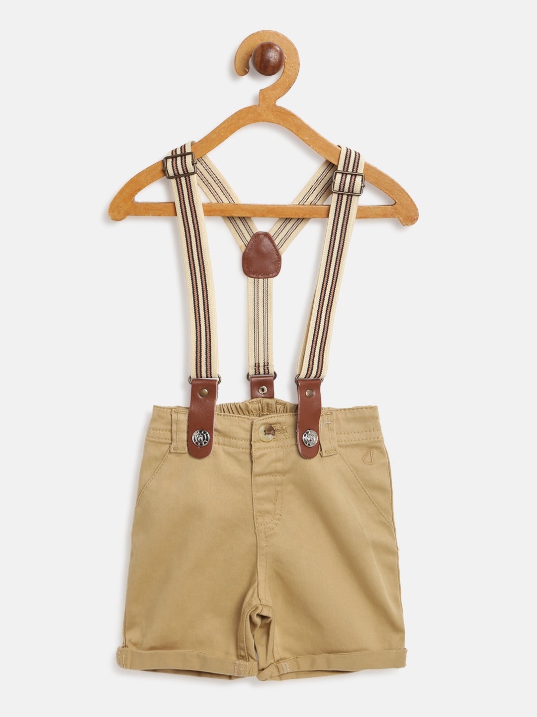 

Gini and Jony Boys Beige Solid Regular Fit Shorts