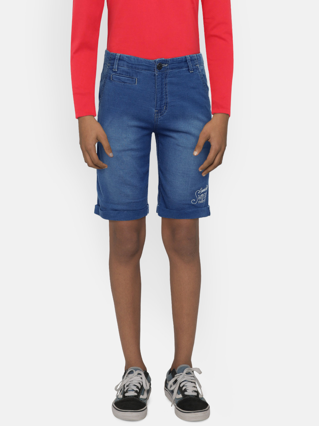 

Gini and Jony Boys Blue Washed Regular Fit Denim Shorts