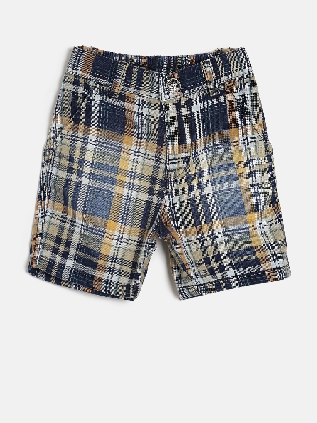 

Palm Tree Boys Blue & White Checked Regular Fit Regular Shorts