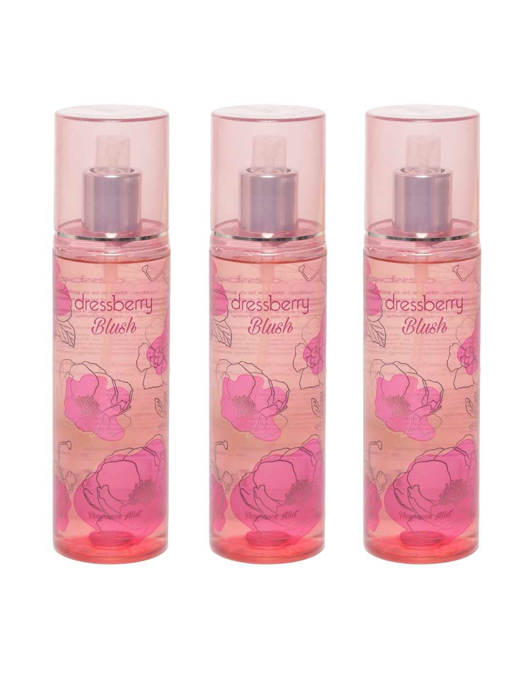 

DressBerry Set of 3 Blush Fragrance Mist, Pink