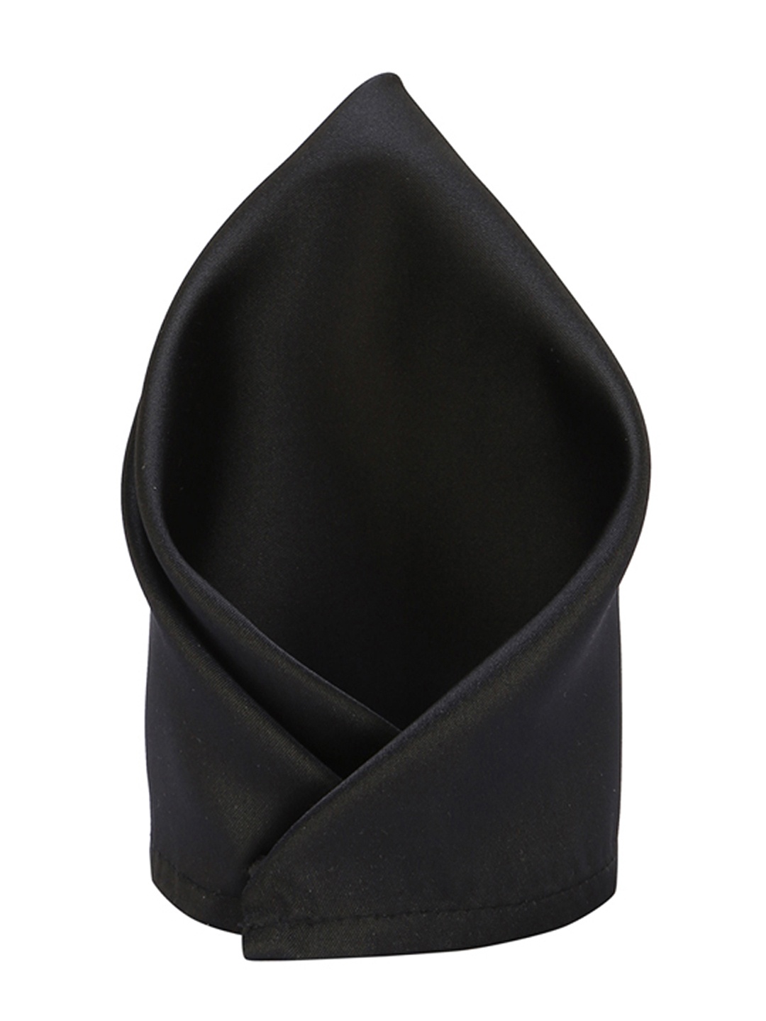 

Peter England Men Black Solid Pocket Square