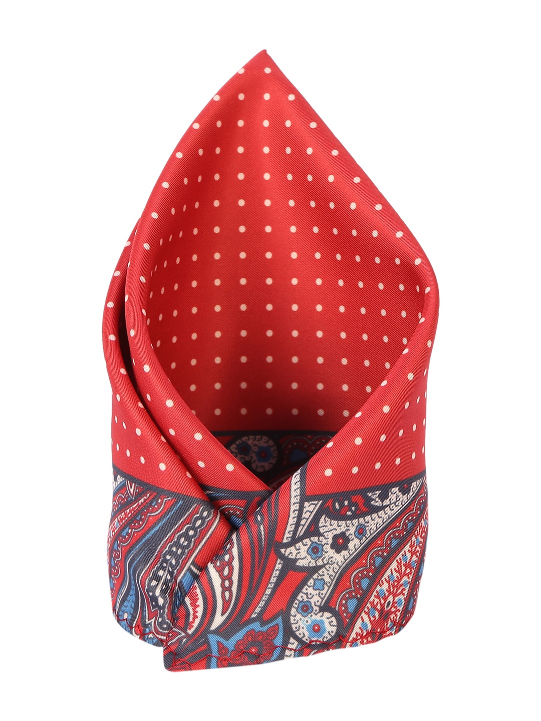 

Peter England Men Red Printed Pocket Square