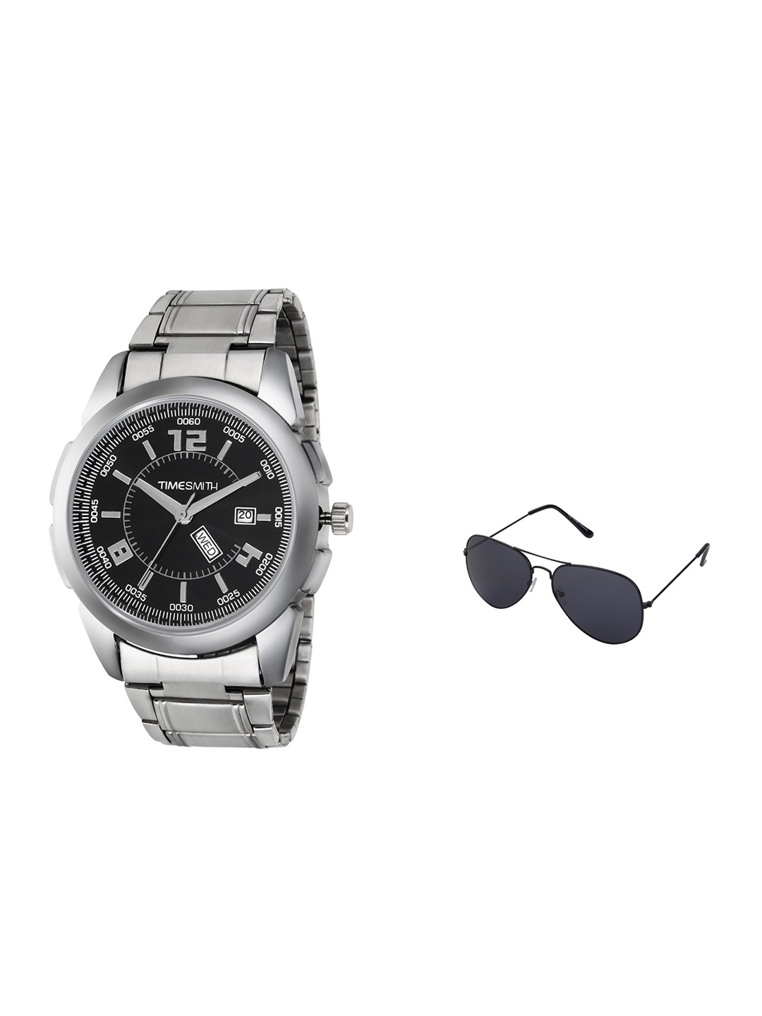 

TIMESMITH Men Black Analogue Watch with Free Sunglasses TSC-008