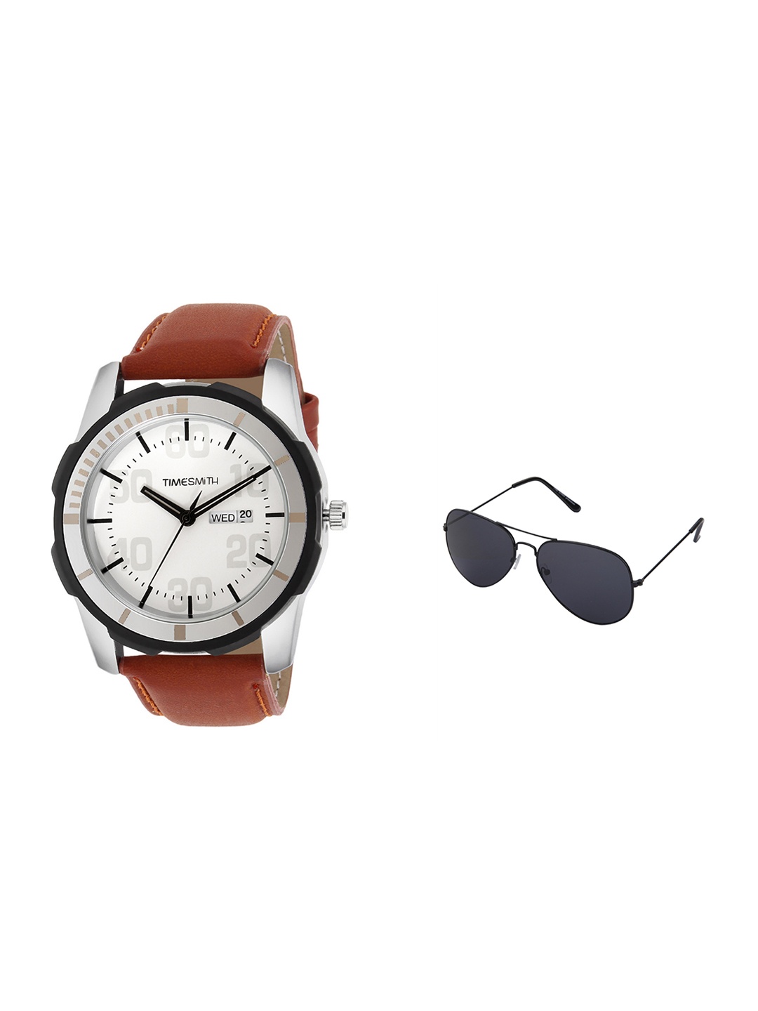 

TIMESMITH Men White Analogue Watch with Sunglasses TSC-017-WMG-002