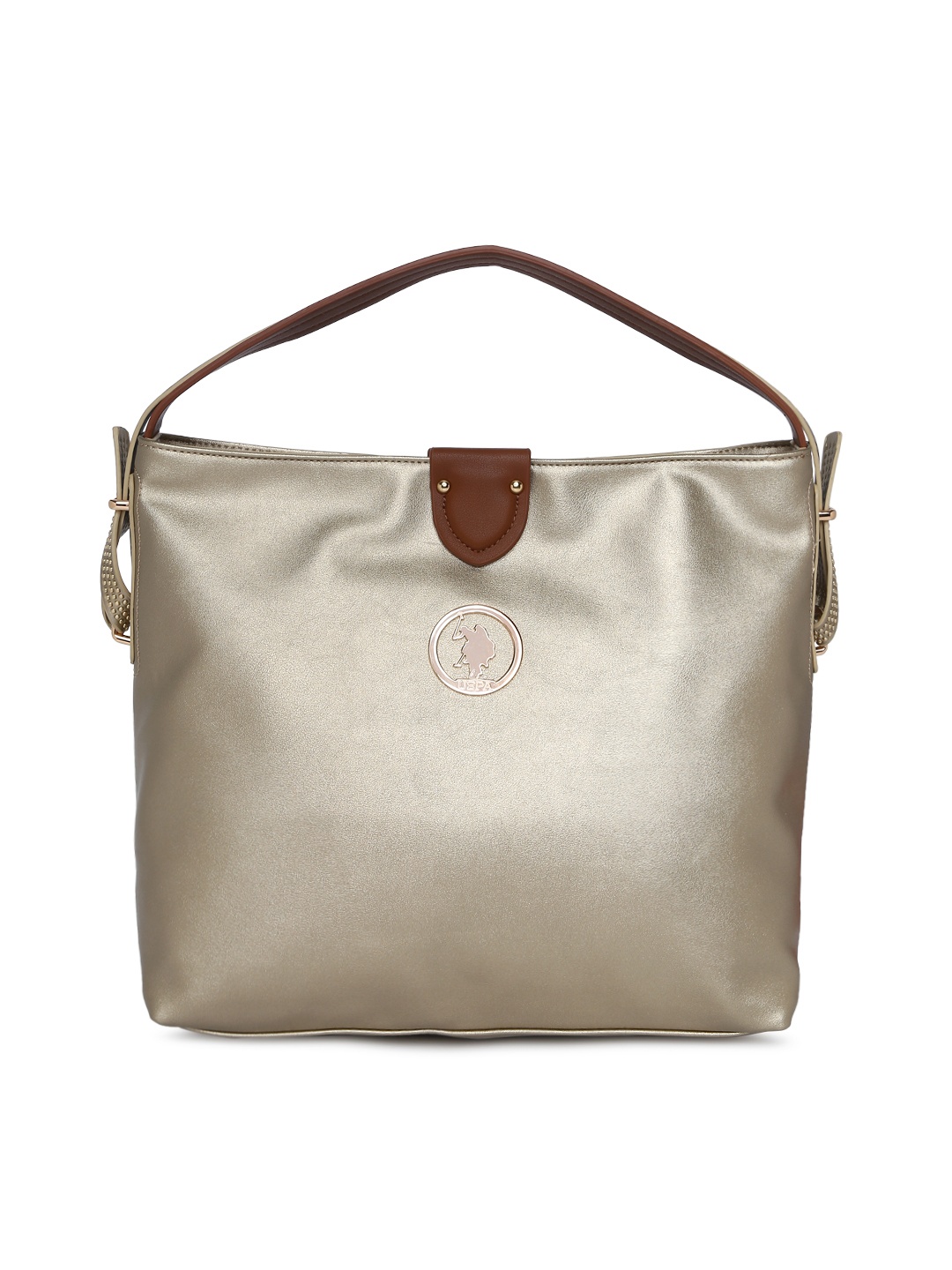 

U.S. Polo Assn. Women Gold-Toned Solid Hobo Bag