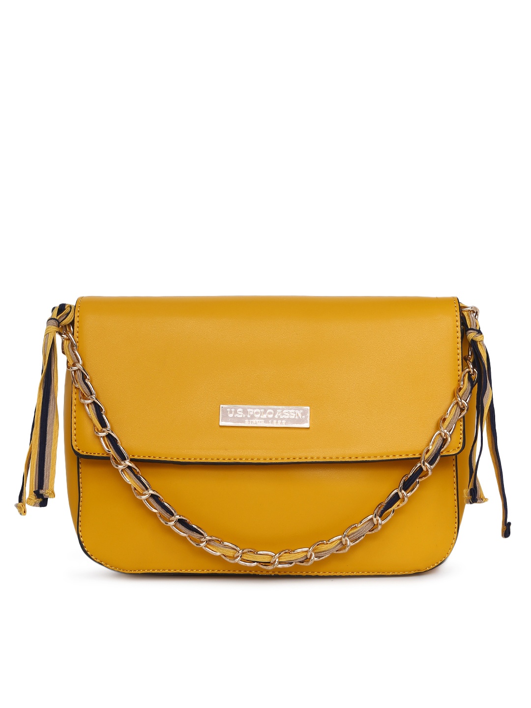 

U.S. Polo Assn. Women Yellow Solid Handheld Bag