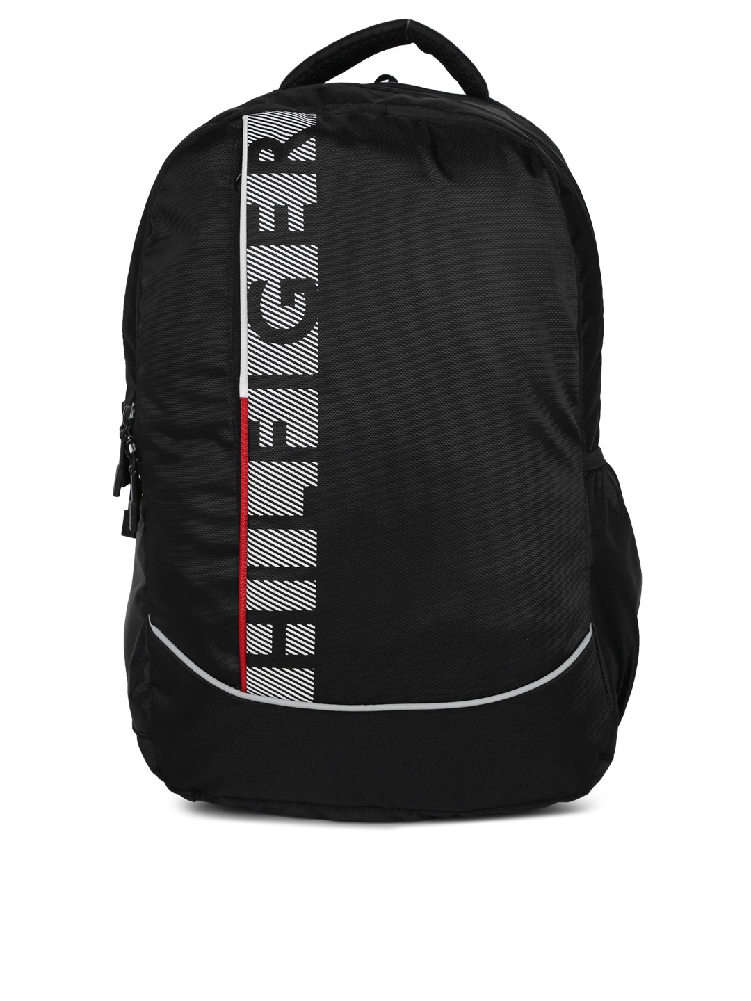 Tommy Hilfiger Unisex Black Typography Backpack