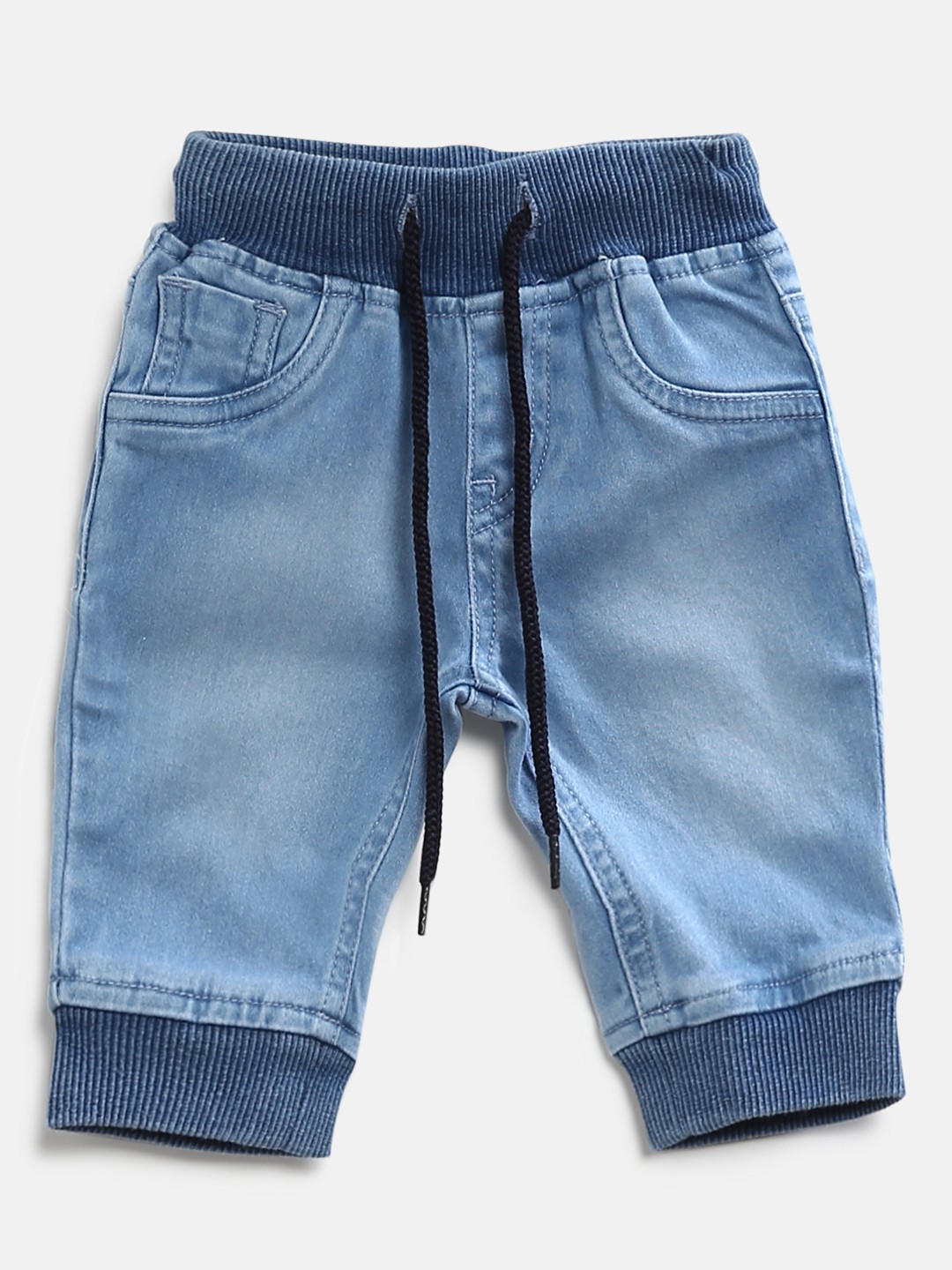 

Gini and Jony Boys Blue Washed Denim Joggers