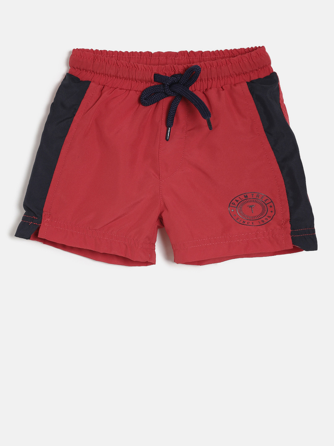 

Palm Tree Boys Red Solid Regular Fit Shorts