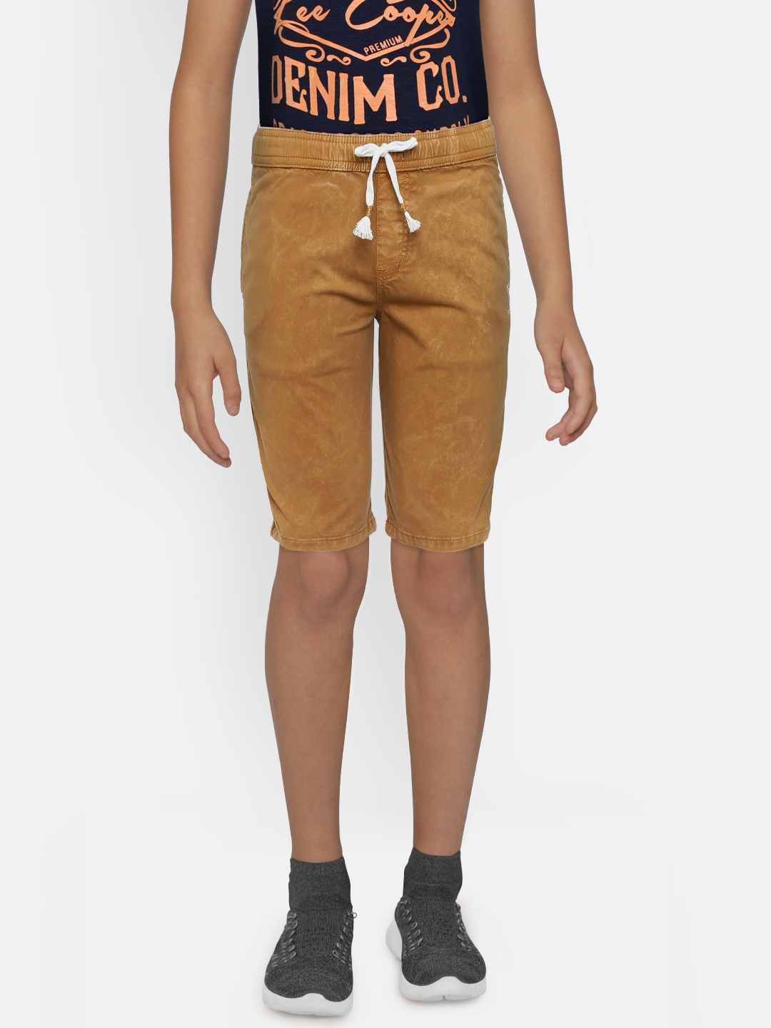 

Palm Tree Boys Brown Solid Regular Shorts