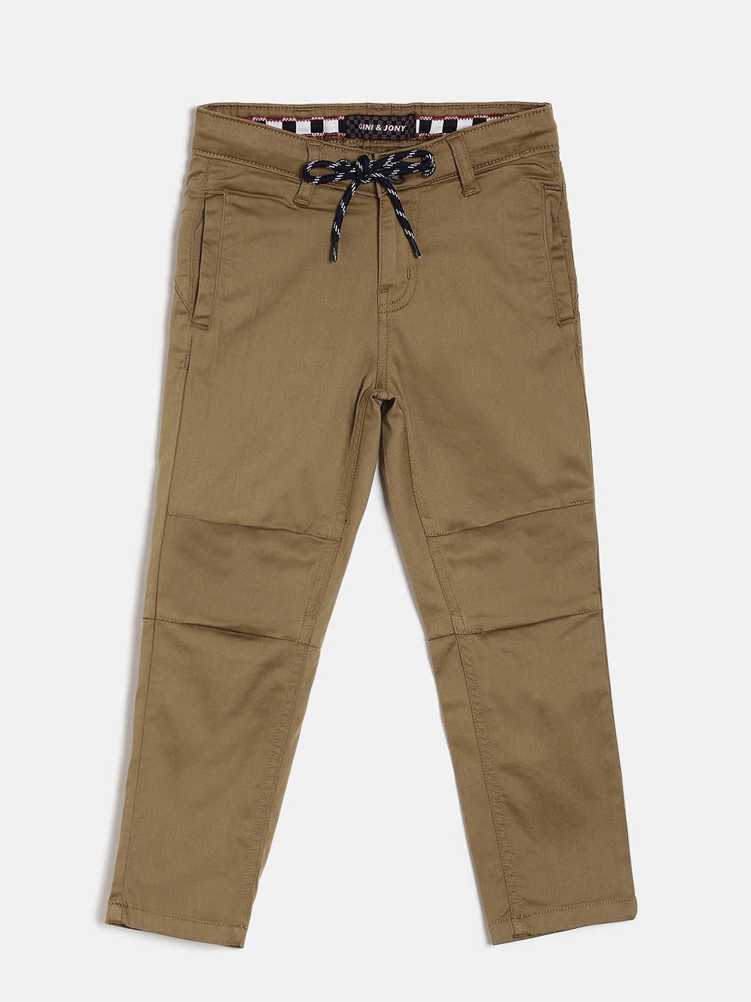 

Gini and Jony Boys Brown Regular Fit Solid Trousers