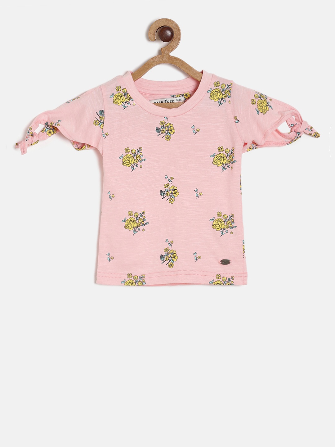 

Palm Tree Girls Pink Printed Top