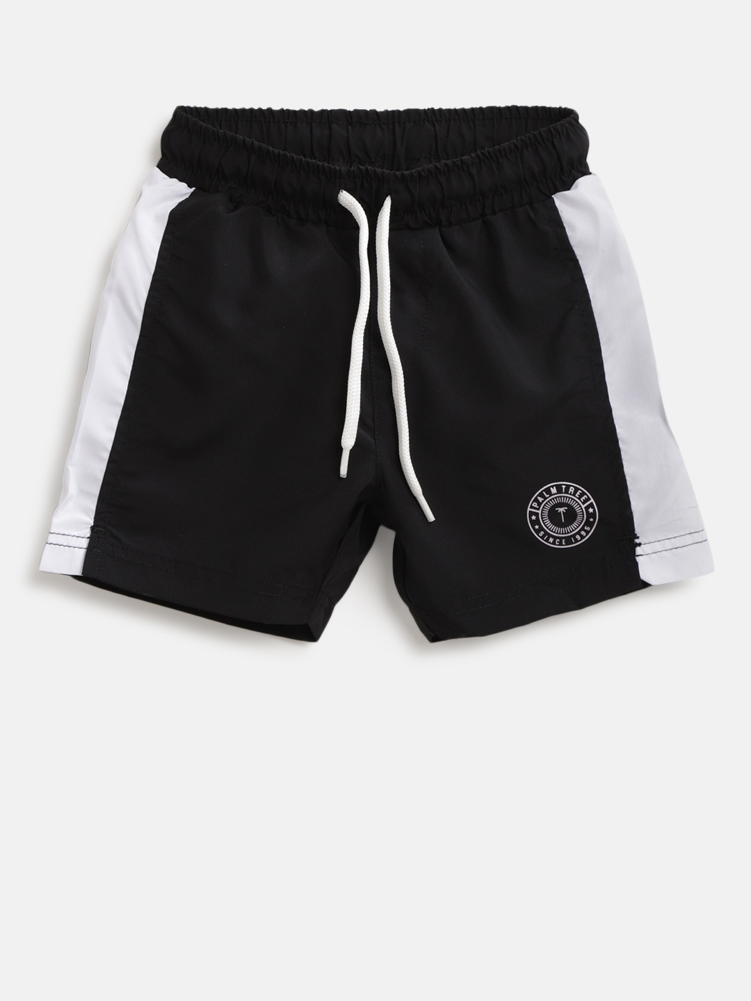 

Palm Tree Boys Black Solid Regular Fit Shorts