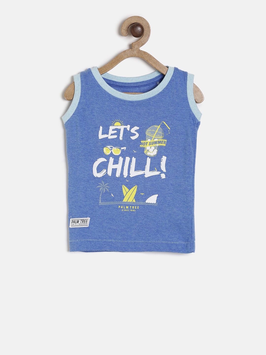 

Palm Tree Boys Blue Printed Round Neck T-shirt