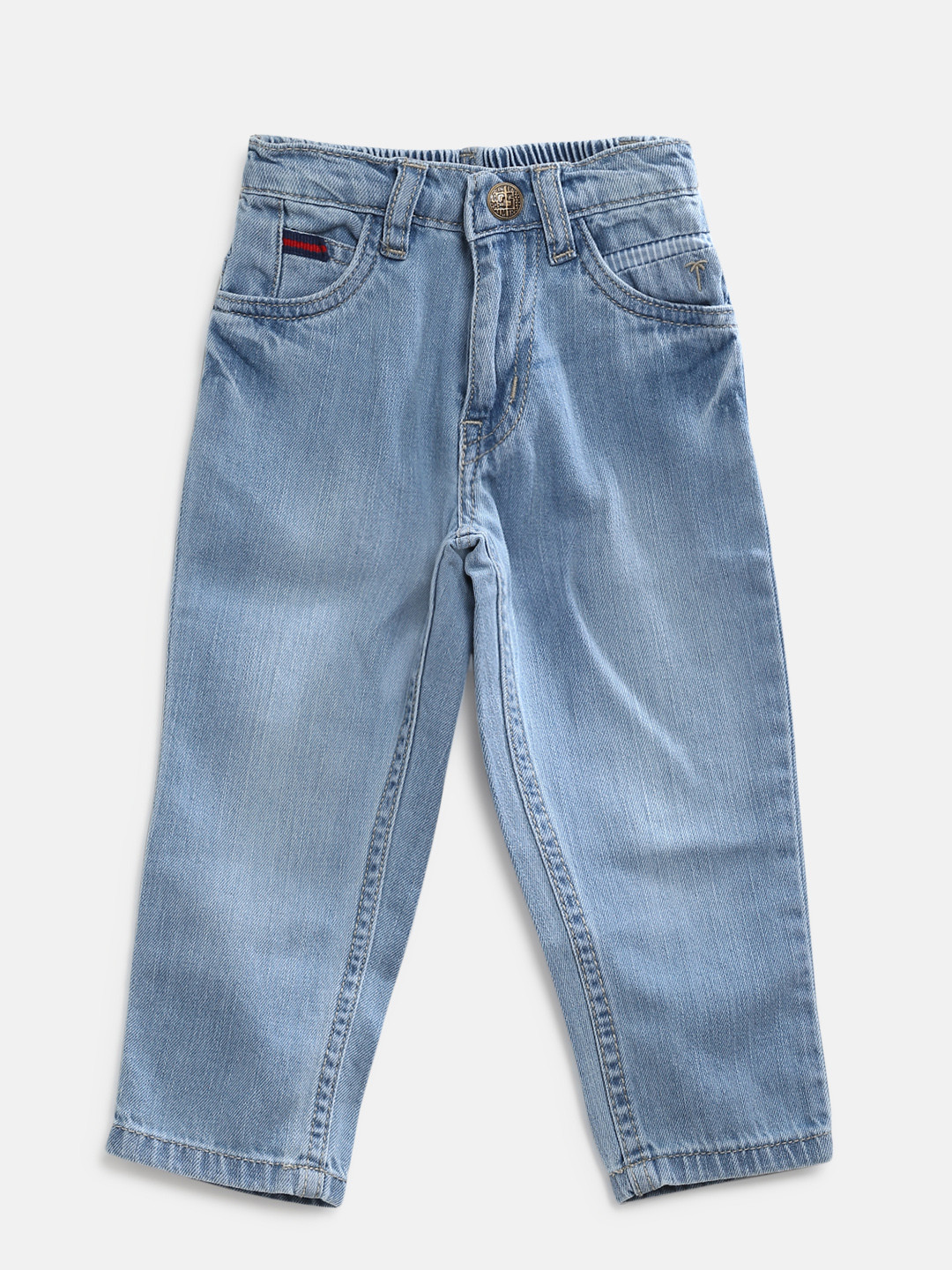 

Palm Tree Boys Blue Regular Fit Mid-Rise Clean Look Jeans