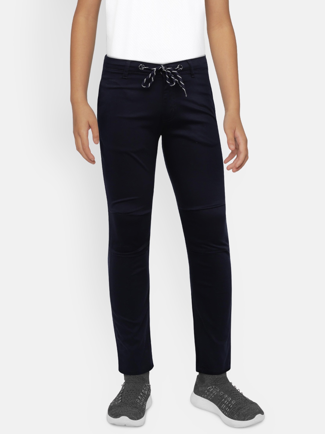 

Gini and Jony Boys Navy Blue Regular Fit Solid Formal Trousers