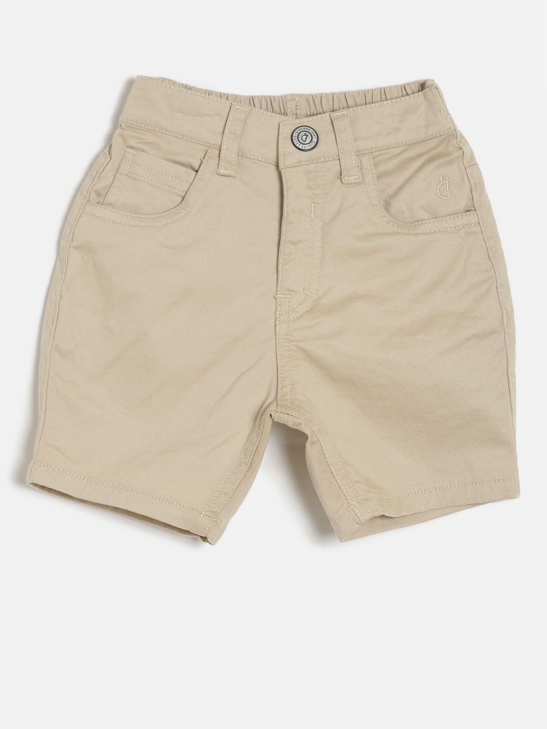 

Gini and Jony Boys Beige Solid Regular Fit Shorts
