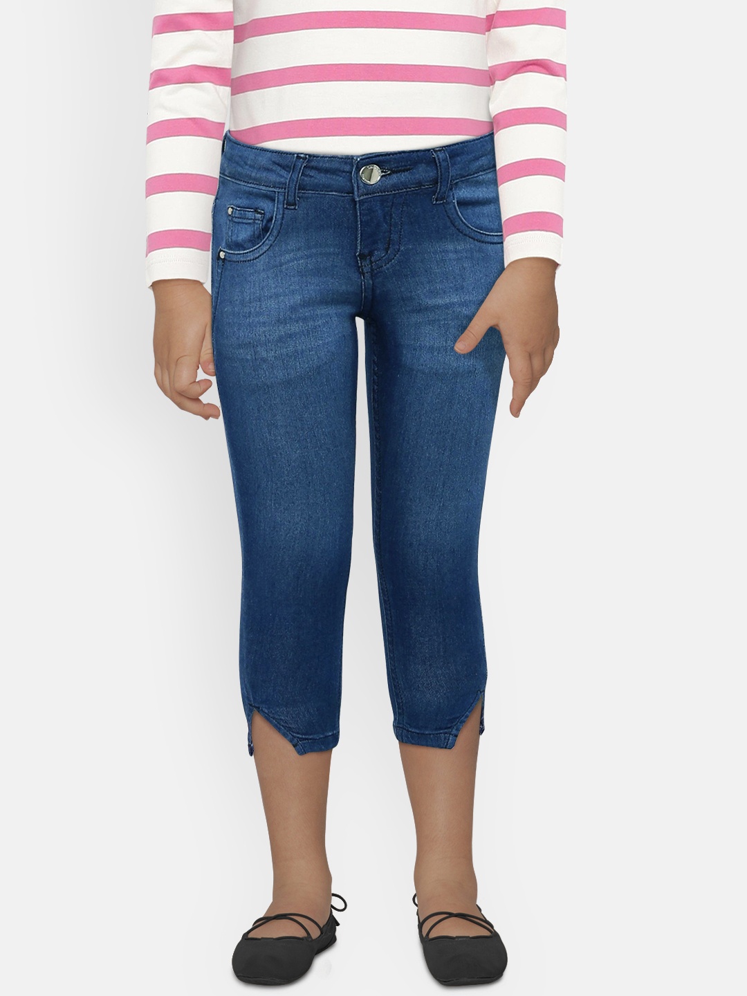 

Gini and Jony Girls Blue Skinny Fit Mid-Rise Clean Look Jeans