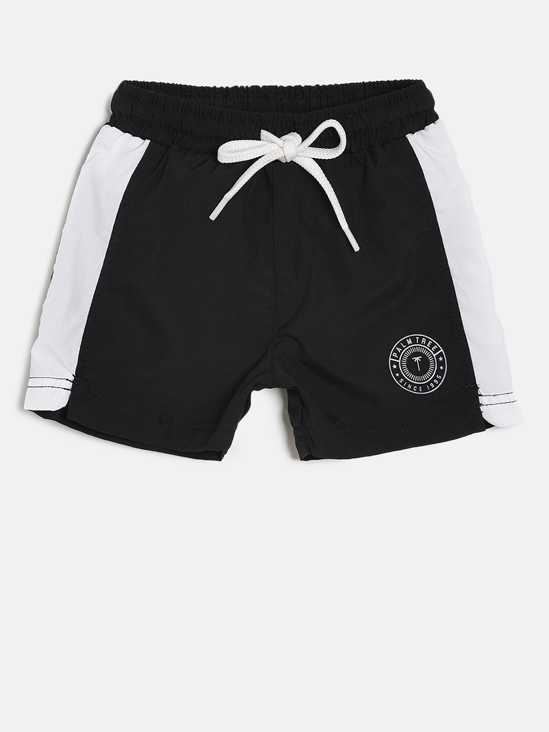

Palm Tree Boys Black Solid Regular Fit Shorts