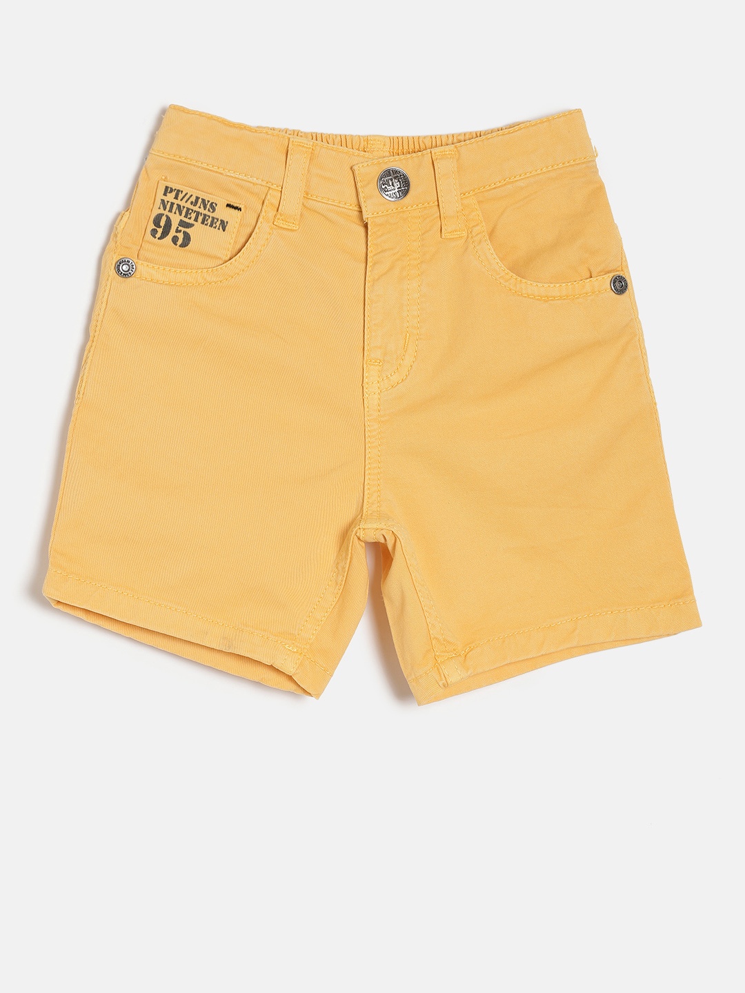 

Palm Tree Boys Yellow Solid Regular Fit Shorts