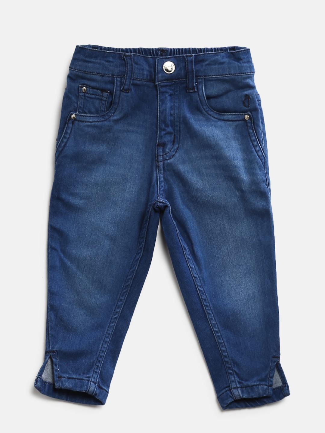 

Gini and Jony Girls Navy Regular Fit Mid-Rise Clean Look Jeans, Navy blue