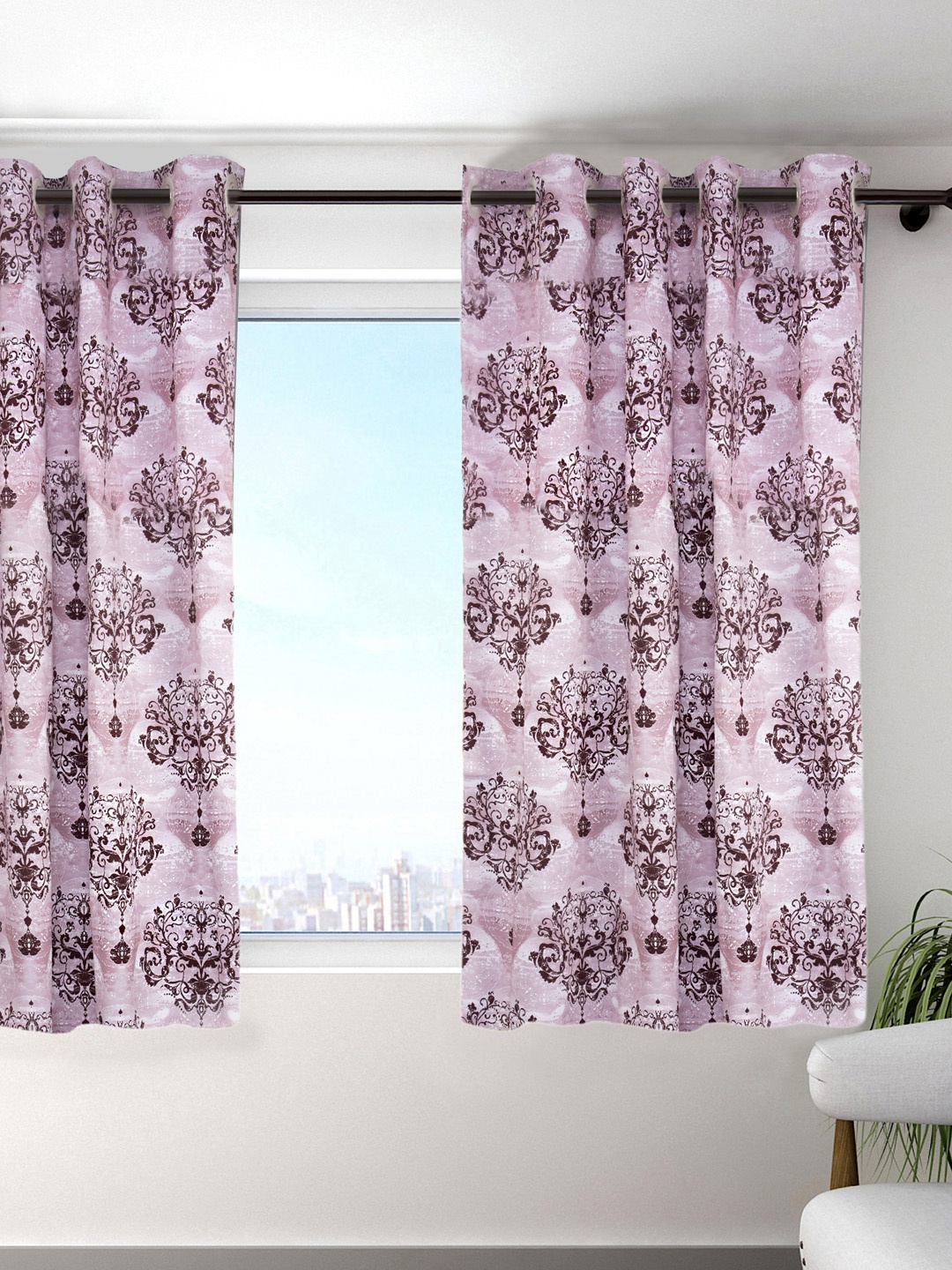 

HOUZZCODE Pink Room Darkening Curtain