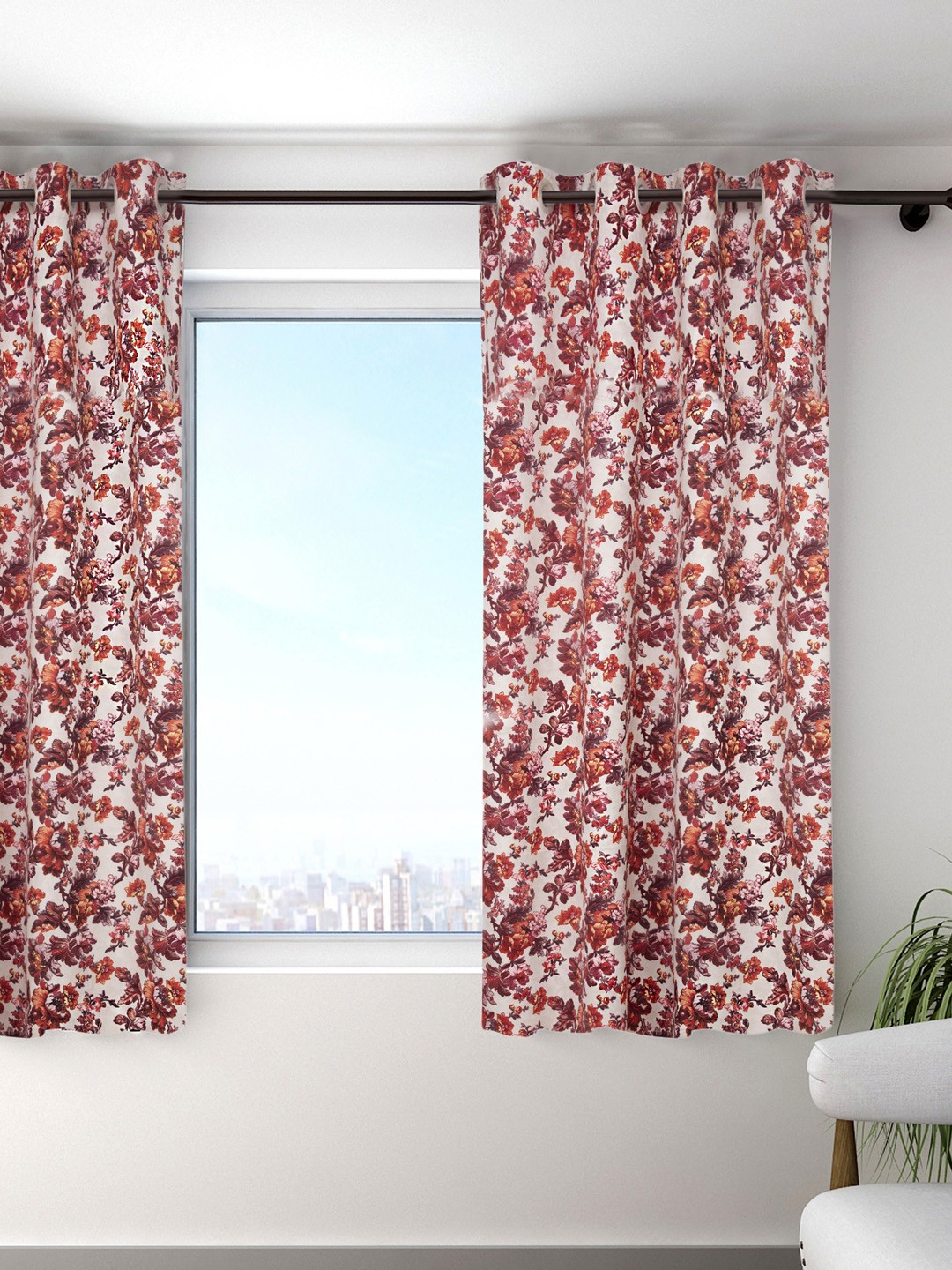 

HOUZZCODE Multicoloured Room Darkening Curtain, Multi