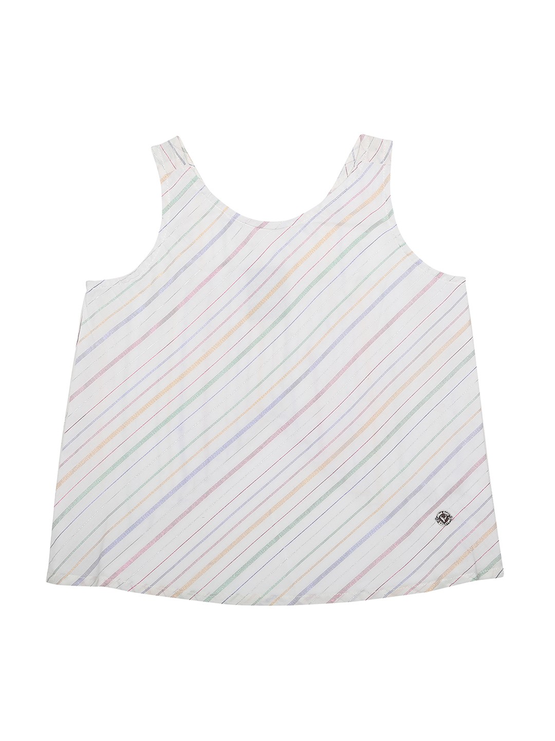 

Allen Solly Junior Girls White Striped A-Line Top