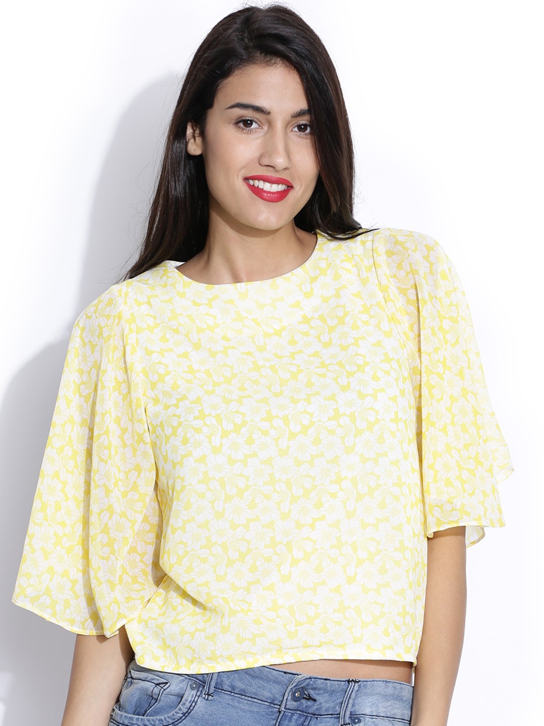 

Miss Chase Yellow Floral Print Top