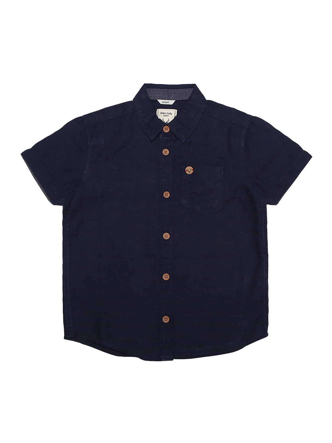 

Allen Solly Junior Boys Blue Regular Fit Solid Casual Shirt