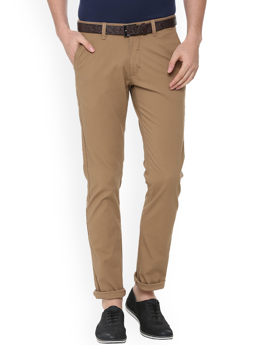 

Van Heusen Sport Men Brown Slim Fit Self Design Chinos