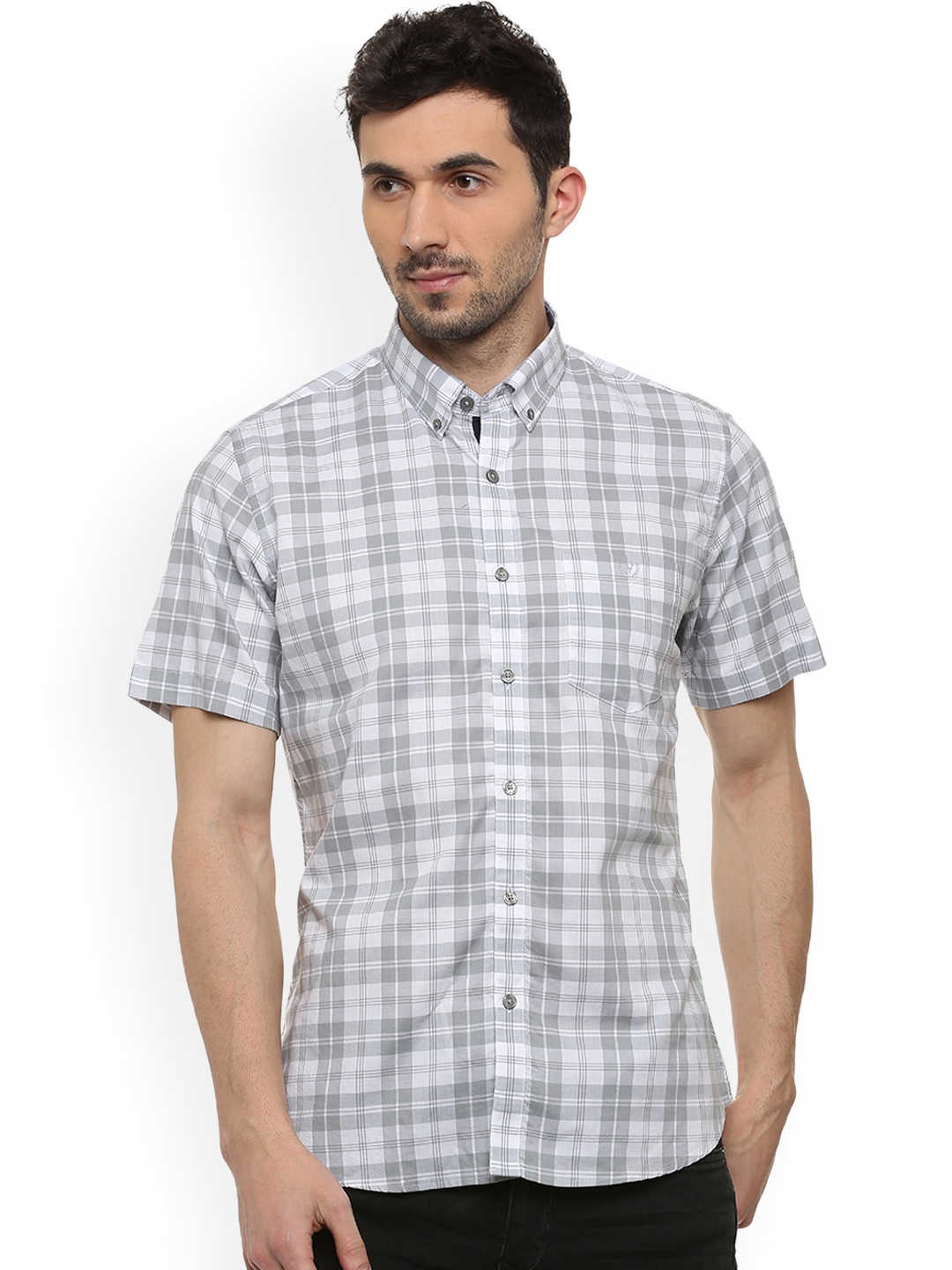 

Van Heusen Sport Men Grey Slim Fit Printed Casual Shirt