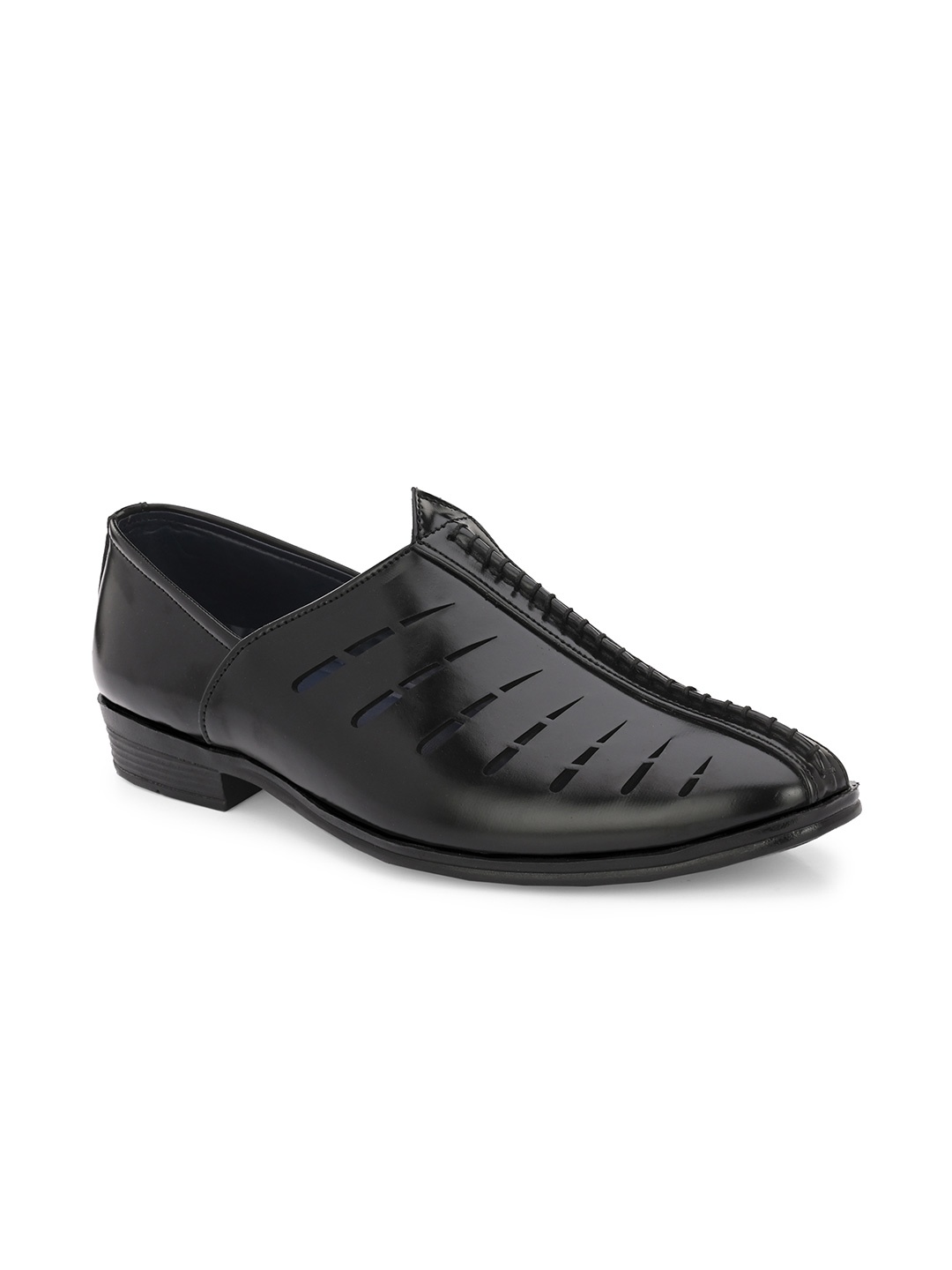 

Azzaro Black Men Black Solid Slip-on Shoes