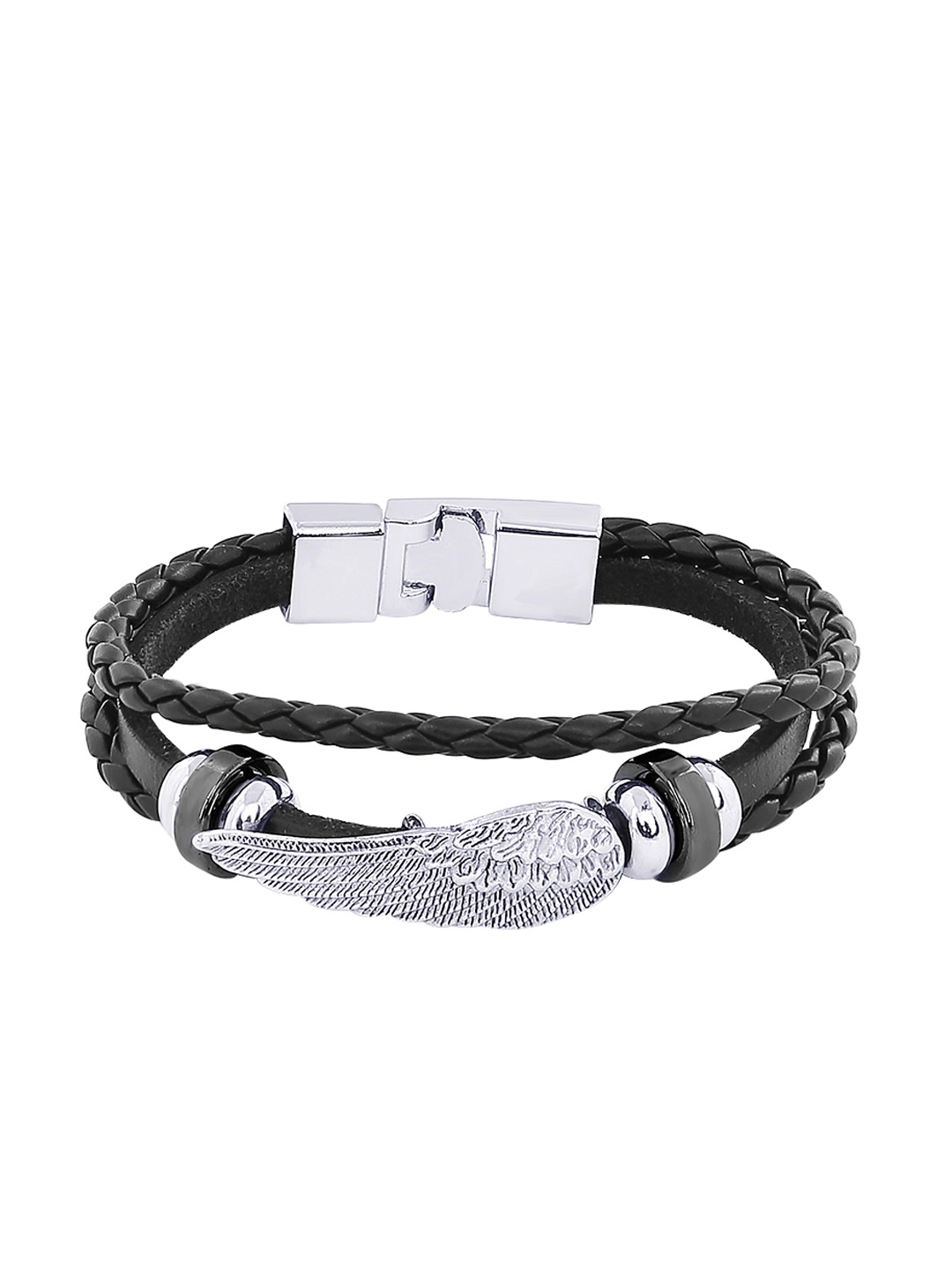 

Moon Dust Black Leather Multistrand Bracelet
